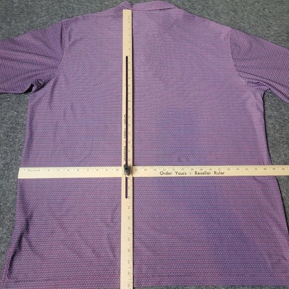 Peter Millar Bay Men's 2XL Performance Purple Golf Shirt - Picture 6 of 8